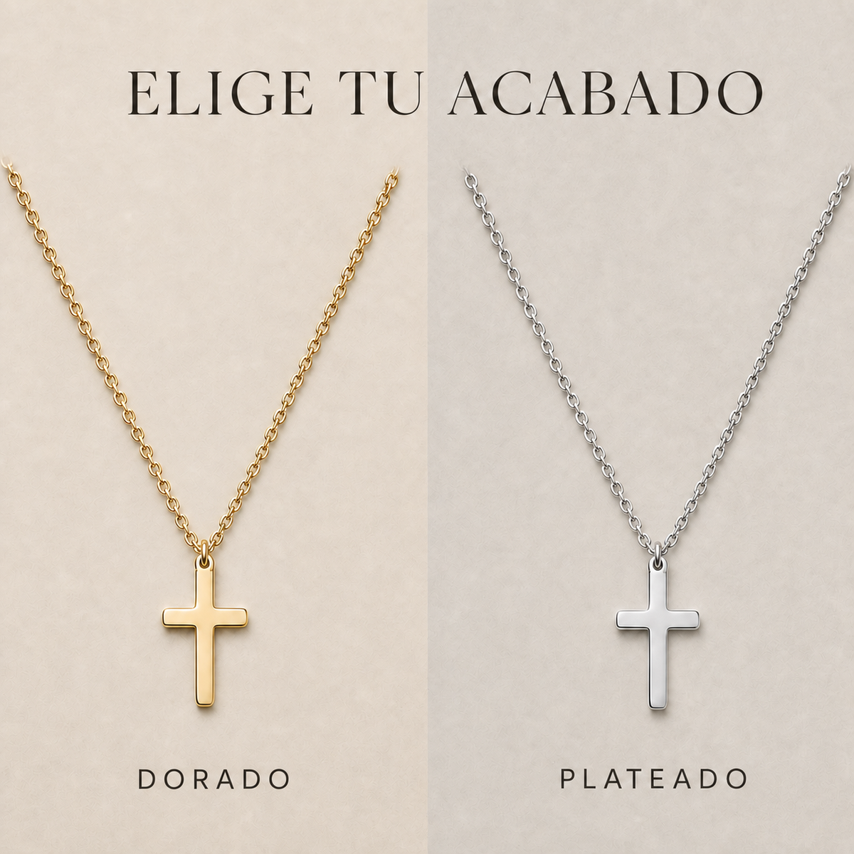 Comparativa entre acabado dorado y plateado